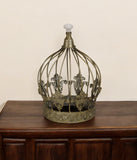 10" Bronze Metal Hand Painted Decorative Crown Tabletop Sculpture