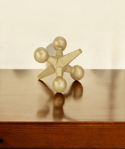 Petite Gold Jack Shaped Decorative Sculpture
