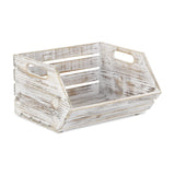 13" Gray Solid Wood Desk Organizer