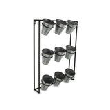 24" X 18" Black And Silver Metal Rectangular Wall Planter