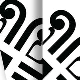 5" X 5" Black and White Daisy Peel and Stick Removable Tiles