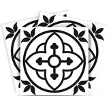 7" X 7" Black and White Peel and Stick Removable Tiles