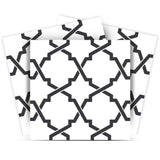 8" X 8" Black and White Prism  Peel and Stick Removable Tiles