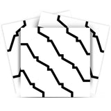 5" X 5" Black and White XL Prism Peel and Stick Removable Tiles