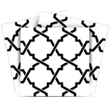 8" X 8" Black and White Quatrefoil Peel and Stick Tiles