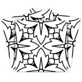 8" X 8" White and Black Cross Peel and Stick Removable Tiles