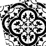 5" X 5" Black and White Roka Peel and Stick Removable Tiles