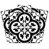 8" X 8" Black and White Roka Peel and Stick Removable Tiles
