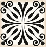 6" X 6" Black and White Flo Peel and Stick Removable Tiles