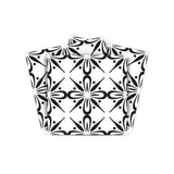 7" X 7" Black and White Quattra Peel and Stick Removable Tiles