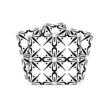 7" X 7" Black and White Quattra Peel and Stick Removable Tiles