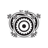 5" X 5" Black and White Posy Peel and Stick Removable Tiles