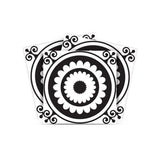 5" X 5" Black and White Posy Peel and Stick Removable Tiles