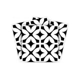 5" X 5" Black and White Pinna Peel and Stick Removable Tiles