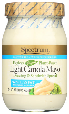 Spectrum Naturals Lite Canola Mayonnaise Eggless (12x16 Oz)