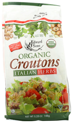 Edward & Sons Italian Herb Croutons (6x5.25 Oz)