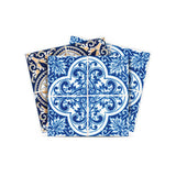 8" X 8" Blues and Crema Peel And Stick Removable Tiles