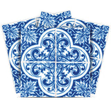 7" X 7" Blue and White Cross Peel And Stick Tiles