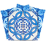 5" X 5" Blue and White Medi Peel And Stick Tiles