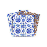 8" X 8" Blue and Muted Taupe Peel And Stick Tiles