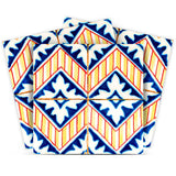7" X 7" Blue Yellow Zig Peel and Stick Tiles