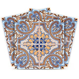 4" X 4" Blue Taupe Nova Removable Peel And Stick Tiles