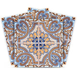 8" X 8" Blue Taupe Nova Removable Peel and Stick Tiles