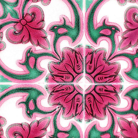 4" X 4" Rosa Pink Lea Removable Peel And Stick Tiles