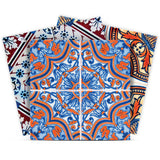 8" X 8" Blue Warm Tones Mosaic Peel and Stick Tiles