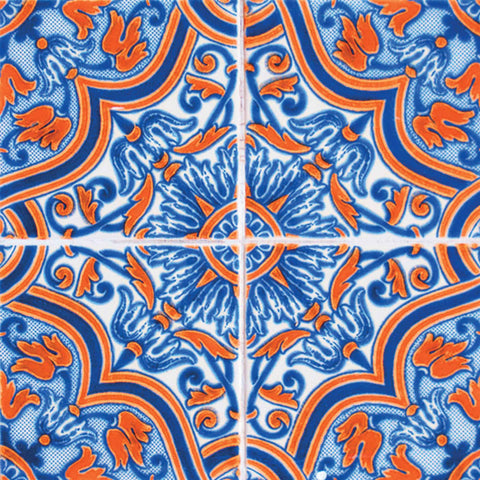 8" X 8" Blue Warm Tones Mosaic Peel and Stick Tiles