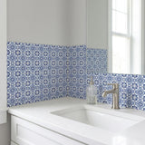 7" X 7" Azul Multi Mosaic Peel and Stick Tiles