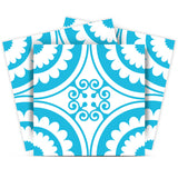 4" X 4" Aqua Gerber Removable Peel And Stick Tiles