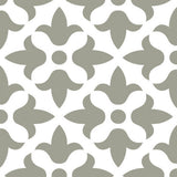 7" X 7" Sage Gray Fleur Removable Peel and Stick Tiles