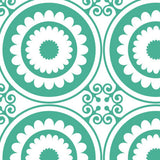 4" x 4" Light Green And White Geo Peel and Stick Removable Tiles