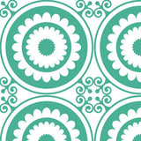 6" x 6" Light Green And White Geo Peel and Stick Removable Tiles