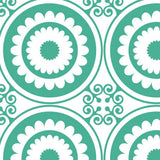 8" x 8" Light Green And White Geo Peel and Stick Removable Tiles