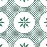 5" x 5" Light Sage And White Circle Flower Peel and Stick Removable Tiles