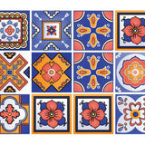 7" x 7" Shades of Blue Celestial Mosaic Peeland Stick Removable Tiles