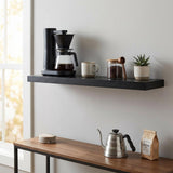 43" Black Wooden Floating Shelf