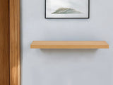 43" Natural Light Brown Wooden Floating Shelf