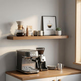 43" Brown Wooden Wall Mounted Floating Shelf