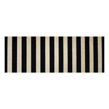 2' X 6' Black and Tan Wide Stripe Washable Runner Rug