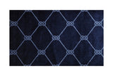 2' X 3' Navy Nautical Knots Washable Floor Mat