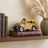 14" Yellow Checker Taxi Cab Model Sculpture