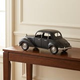 5" Gray Metal Hand Painted Model Car Tabletop Sculpture