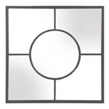 24" Graphite Metal Square Framed Accent Mirror