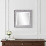 Warm Gray Faux Wood Square Mirror