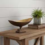 Rustic Bronze Oblong Footed Centerpiece Bowl