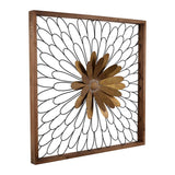 30" X 2" Black Iron Square Framed Art