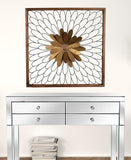 30" X 2" Black Iron Square Framed Art